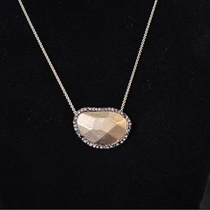 HOUSE OF HARLOW GOLD PLATED NUGGET SLIDE NECKLACE 16-18” ADJUSTABLE